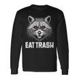 Eat Trash Raccoon Face Angry Raccoon Wild Animal Long Sleeve T-Shirt Gifts ideas