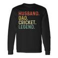 Ehemann Papa Cricket Legend Lustiges Retro Geschenk Für Papa Langarmshirts Geschenkideen