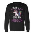 Einhörner Heute Sitz´ Ich Mal Nur Da Und Bin Hübsch Einhorn German Langarmshirts Geschenkideen