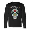 El Jefe Coloré Sucre Calavera Skull Dia De Los Muertos T-shirt à manches longues Idées cadeaux