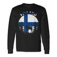 Elch & Waldmotiv Langarmshirts im Finland-Flaggen Design Geschenkideen