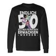 Endlich 50 Jetzt Muss Ich Nur Noch Arwachsenwerden Unicorn S Langarmshirts Geschenkideen