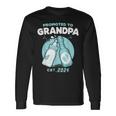 Est 2024 Grandpa Promoted To Grandpa Baby Boys Father's Day Long Sleeve T-Shirt Gifts ideas