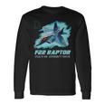 F-22 Raptor Fighter Jet Military Airplane Pilot Veteran Day Long Sleeve T-Shirt Gifts ideas