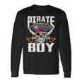 Family Skull Pirate Boy Jolly Roger Crossbones Flag Long Sleeve T-Shirt Gifts ideas