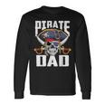 Family Skull Pirate Dad Jolly Roger Crossbones Flag Long Sleeve T-Shirt Gifts ideas