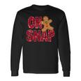 Faux Sequins Oh Snap Christmas Gingerbread Family Matching Long Sleeve T-Shirt Gifts ideas