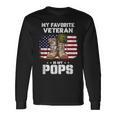 My Favorite Veteran Is My Pops American Flag Veterans Day Long Sleeve T-Shirt Gifts ideas