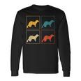 Ferret Lover Retro Weasel Vintage Long Sleeve T-Shirt Gifts ideas