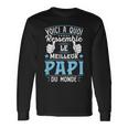 Fête Des Grands-Pères Meilleur Papi Super Papy T-shirt à manches longues Idées cadeaux