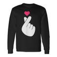 Finger Heart Korean Hand Symbol K-Pop Love Saranghae Long Sleeve T-Shirt Gifts ideas