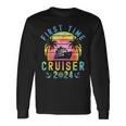First Time Cruiser 2024 Retro Cruise Family Friend Vacation Long Sleeve T-Shirt Gifts ideas