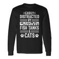 Fish Tank Lover Cat Owner Aquarium Aquarist Men Long Sleeve T-Shirt Gifts ideas