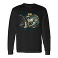 Fishing Reel Cool Grandpa Fathers Day Bass Dad Long Sleeve T-Shirt Gifts ideas