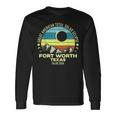 Fort Worth Texas Total Solar Eclipse 2024 Long Sleeve T-Shirt Gifts ideas