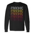Frankie Retro Wordmark Pattern Vintage Style Long Sleeve T-Shirt Gifts ideas