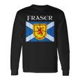 Fraser Clan Scottish Name Scotland Flag Long Sleeve T-Shirt Gifts ideas