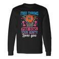 Free Throws Or Pink Bows Your Aunty Loves You Gender Reveal Long Sleeve T-Shirt Gifts ideas
