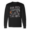 Freedom Riders Apparel Ride Fast Live Free Graphic Long Sleeve T-Shirt Gifts ideas