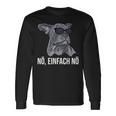 French Bulldog With Sunglasses Nö Einfach Nein Dog S Langarmshirts Geschenkideen