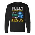 Fully Vaccinated By The Blood Of Jesus Shining Cross & Lion Long Sleeve T-Shirt Gifts ideas