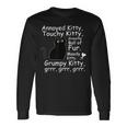 Annoyed Kitty Touchy Kitty Grouchy Ball Of Fur Kitty Long Sleeve T-Shirt Gifts ideas