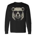 Bear Cool Stencil Punk Rock Long Sleeve T-Shirt Gifts ideas