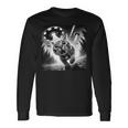 Cat Ufo Alien Cat Graphic Women Long Sleeve T-Shirt Gifts ideas