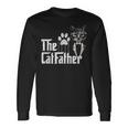 The Catfather Cat Dad Lovers Fathers Day Long Sleeve T-Shirt Gifts ideas