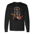 Dachshund Cute Rock And Roll Rocker Punk Langarmshirts Geschenkideen