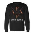 Dad Est 2013 Papa Seit 2013 Papa 2013 Langarmshirts Geschenkideen