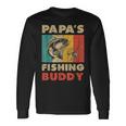 Fishing Papa's Fishing Buddy Vintage Fishing Long Sleeve T-Shirt Gifts ideas