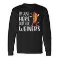 Hot Dog I'm Just Here For The Wieners Sausage Lovers Long Sleeve T-Shirt Gifts ideas