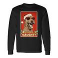 Irish Terrier Christmas Naughty Vintage Long Sleeve T-Shirt Gifts ideas