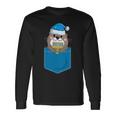 Jewish Otter Santa Menorah In Pocket Hanukkah Pajamas Long Sleeve T-Shirt Gifts ideas