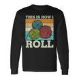 Knitting Crochet Yarn Vintage Graphic Plus Size Long Sleeve T-Shirt Gifts ideas