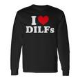 I Love Dilfs I Heart Dilfs Red Heart Langarmshirts Geschenkideen