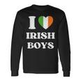 I Love Irish Boys I Red Heart British Boys Ireland Long Sleeve T-Shirt Gifts ideas
