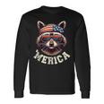 Raccoon 4Th Of July American Flag Patriotic Raccoon Long Sleeve T-Shirt Gifts ideas