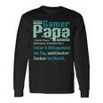 Gamer Papa Definition Gaming Pc Konsoleater Lustig Spruch Langarmshirts Geschenkideen