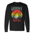 Geology Rocks Mountain Retro Science Pun Geologist Nerd Long Sleeve T-Shirt Gifts ideas