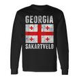 Georgia Georgia Sakartvelo Flag S Langarmshirts Geschenkideen