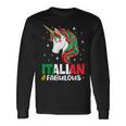 Girl Italian Italy Flag Unicorn Women Long Sleeve T-Shirt Gifts ideas