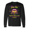 Girls's Trip New Orleans 2024 Mardi Gras Mask Friends Long Sleeve T-Shirt Gifts ideas