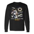 Goat Selfie Solar Eclipse Long Sleeve T-Shirt Gifts ideas