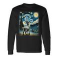 Goat Star Gazer Artistic Van Gogh Style Starry Night Goat Long Sleeve T-Shirt Gifts ideas