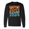 Goodbye 2023 Hello 2024 Happy New Year Long Sleeve T-Shirt Gifts ideas