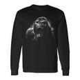 Gorilla Face Angry Growling Scary Silverback Gorilla Long Sleeve T-Shirt Gifts ideas