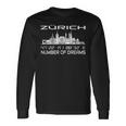 With Gps Coordinates Geography Switzerland Home City Of Zurich Langarmshirts Geschenkideen