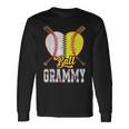 Grammy Of Both Ball Grammy Baseball Softball Pride Long Sleeve T-Shirt Gifts ideas